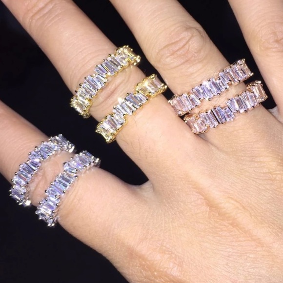 Stackable CZ Band Ring - Picture 4 of 8